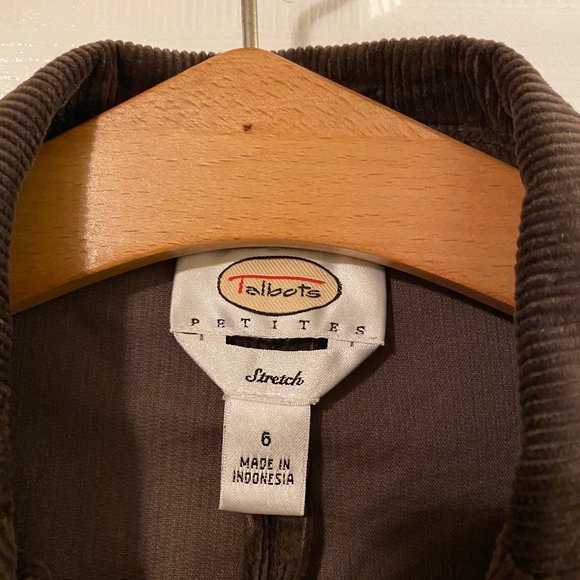 GUC Talbots Brown Corduroy Blazer 6P - Picture 5 of 6